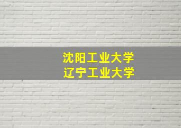 沈阳工业大学 辽宁工业大学